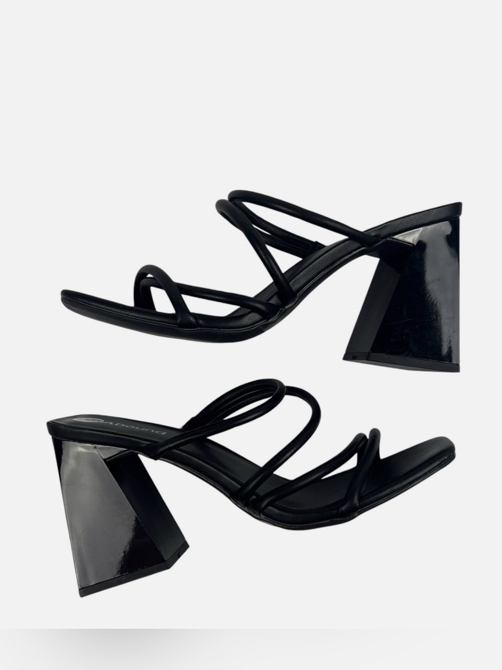 Abound Austin Black Strappy Sculpted Block Heel Sandals | Sz. 6 (NWOB) - Picture 1 of 7